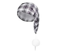 Generico Cappello per Bambini Donna E Uomo con Pompon - Cotone | Rosso Bianco Cappello da Notte - Donna E Uomo - Cappellino da Notte in Cotone - Berretto con Pompon Taglia Unica Natalizia