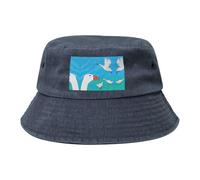 Generico Cappello Pescatore Happy White Goose Bucket Hat Piscina