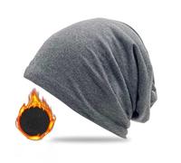 Generico Cappello Pile Uomo Largo, Cappello a Berretto per Uomini e Donne Invernale Antivento Cappelli Elasticizzata Cappello Unisex Adulto Ciclismo Running Beanie Hat Regali Natale Nonno