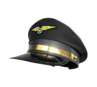 Generico Cappello pilota della compagnia aerea - Cappello in costume aeroplano comodo usura | Marinaio Navy Pilot Airline Capitano Cappello per il Capitano Halloween Funzione di cosplay