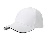 Generico Cappello,Sandwich Hairy Green Baseball cap Light Plate Sandwich cap Tourism Building Group cap Work cap Berretto Sportivo (White, A)