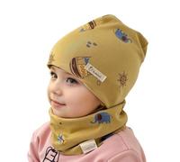 Generico Cappello Sciarpa Set 2 Pezzi Bambini Invernale, Maglia con Pompon Antivento, Caldo Accessori per Ragazzi Ragazze Escursioni Gioco All’Aperto