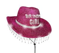 Generico Cappello Stile Western Cowboy Super Brillante per Feste di Compleanno Cappello Bowler Colorato per Uomo e Donna Dazzling(One Size)