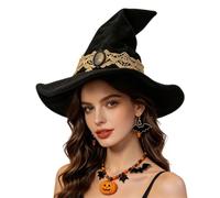 Generico Cappello Strega,Cappello Da Strega Con Emblema Laccio Della Vita Cappello Gotico Per La Festa Di Halloween