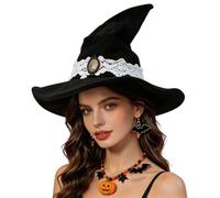 Generico Cappello Strega,Cappello Da Strega Con Emblema Laccio Della Vita Cappello Gotico Per La Festa Di Halloween