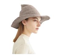 Generico Cappello Strega Donna Witch Hat in Maglia Berretto da Strega a Punta Cappello da Mago Halloween per Cosplay e Feste Accessori per Elegante Costume Adulti Accessori per Carnevale Halloween
