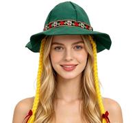 Generico Cappello Tedesco Con, Copricapo Tradizionale Retrò Da Oktoberfest | Cappello Per La Festa Della Birra Tedesca Per Donne Palcoscenico Performance Di Danza Evento Party Festival E Costume