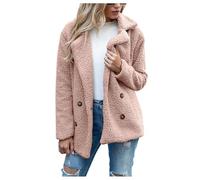 Generico Cappottino Donna Invernale Giacca da Donna Oversize Sci Giacche Teddy Giacconi Trekking con Cappuccio Imbottito Curvy Termico Kleidung 14#Rosa M