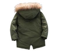 Generico cappotto Bambini Inverno Caldo con Cappuccio Giacca Calda in Piumino Cappotto Ispessito in Tinta Unita Cappotti Casual alla Moda Confortevole Giacche con Cerniera Antivento