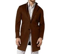 Generico Cappotto da Uomo Lana Trench Slim Fit da Lavoro Corto Business Trench Coat Soft Touch Calda Invernale Coat Cappotto Marinaio Uomo Completo Doppiopetto Abiti Lavoro