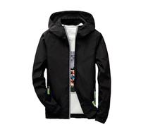Generico Cappotto da Uomo Nuovi Casual Classico Mezza Stagione Antivento Trench A Vento con Cappuccio Ripiegabile Primavera Estate Bomber Costume Uniforme Carnevale