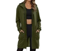 Generico Cappotto Donna Invernale Con Cappuccio a Maniche Lunghe Cappuccio Donna Media Lunghezza Calda Cappotti Cerniera Invernale Elegante A Tutta Lunghezza Cappotti Primavera per Donne