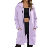 Generico Cappotto Donna Invernale Con Cappuccio a Maniche Lunghe Cappuccio Donna Media Lunghezza Calda Cappotti Cerniera Invernale Elegante A Tutta Lunghezza Cappotti Primavera per Donne