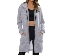 Generico Cappotto Donna Invernale Con Cappuccio a Maniche Lunghe Cappuccio Donna Media Lunghezza Calda Cappotti Cerniera Invernale Elegante A Tutta Lunghezza Cappotti Primavera per Donne