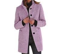 Generico Cappotto Donna Invernale Giubbotto Donna Invernale - Elegante Parka Caldo Giacchetto con Tasche Termica Antivento Pesante Classico Manica Lunga Giubotto Softshell Coat Viola L