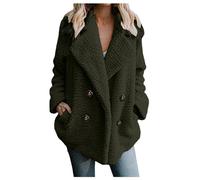 Generico Cappotto Donna Invernale Offerte Calda, Cappotti Sherpa Felpa in Pile Giubbotto con Tasche Felpa Oversize Donna Casual Tinta Unita Abbigliamento Fleece Giacca Trekking