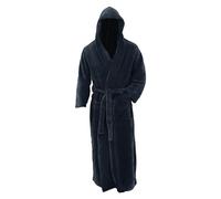 Generico Cappotto Invernale da Uomo a Maniche Lunghe con Scialle Allungato in Peluche, Accappatoio per la casa Borsello (Blue, S)