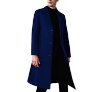 Generico Cappotto Invernale da Uomo Lana con Collo Alto Coat Corto Foderata Spesso Caldo Casual Cappotto Marinaio Uomo Giacca Elegante Di Lana Giacca Elegante Invernale