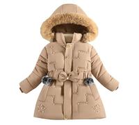 Generico Cappotto invernale imbottito per ragazze con piumino Medio-Lungo sintetico Giacca Invernale con Cappuccio Giubbotti Bimba Bimbo Leggero 4-12AnniAbbigliamento da Sci Ragazze