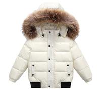 Generico Cappotto invernale imbottito per ragazze con piumino Medio-Lungo sintetico Giacca Invernale con Cappuccio Giubbotti Bimba Bimbo Leggero 1-11Anni giacca parka resistente all'acqua