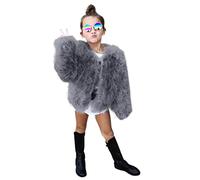 Generico Cappotto Invernale Per Bambine E Ragazze Pelliccia Finta，Cappotto Spesso E Caldo Moda Cappotti Caldi Per Ragazze Mantello Leggero Outwear