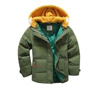Generico cappotto Ragazzi Bambini Inverno Caldo con Cappuccio Giacca Calda in Piumino Cappotto Ispessito in Tinta Unita Parka Leggero Cappotto Caldo Giacche con Cerniera Antivento 2025