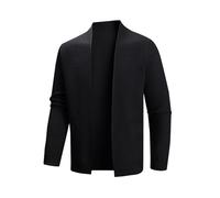 Generico Cappotto Uomo Cardigan Da Uomo A Maniche Lunghe Tinta Unita Per Affari Casual Con Tasche Capispalla Giacca Di Transizione In Felpa Casual Aperta Davanti Alla Moda