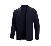 Generico Cappotto Uomo Cardigan Da Uomo A Maniche Lunghe Tinta Unita Per Affari Casual Con Tasche Capispalla Giacca Di Transizione In Felpa Casual Aperta Davanti Alla Moda