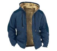 Generico Cappotto Uomo Parka Uomo Invernale Antivento Camera Leggero Giubbotto Sci Giacca Snowboard Taglie Forti Jacket Termico Softshell Vento Imbottito Abbigliamento 2#Blu L