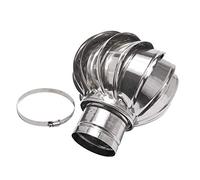 Generico Cappuccio Girevole per Camino in Acciaio Inossidabile, Anti-tiraggio discendente, Adatto per comignoli Standard, Cappuccio per comignolo, 100 mm