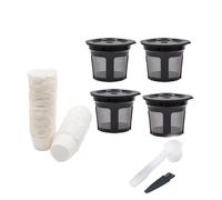 Generico Capsula di caffè riutilizzabile, compatibile con 2.0 1. Kit tazza filtro for capsula ricaricabile Mini Plus(Black Set)