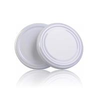 Generico Capsule per Barattoli di Vetro per Conserve, Bianche, Diametro 63 mm, Confezione da 100 pezzi - CAPSULE PER PASSATA DI POMODORO IDONEI ALLA BOLLITURA - TWIST OFF 63 MM