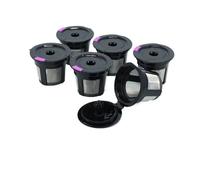 Generico Capsule riempite con cialde di caffè riutilizzabili for tazza filtro for riutilizzabile da 6 pezzi, compatibili macchine 2.0 1