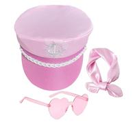 Generico Captain Hat, Yacht Costume, 110g Cosplay Set, canvas + polyester Stylish Accessories Kit, Dress-Up Party Wear, Women’s Use, 57-60cm/22.44-23.62 inches