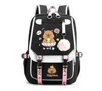 Generico Capybara Backpack Cute Kawaii Backpack Kapibara Laptop Travel Backpacks Funny Going Out Cartoon Bag (White A)