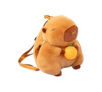 Generico Capybara Backpack, Stuffed Hand Warmer with Orange, 33x30cm Adorable Capybara Stuffed Plush, Cute Children Plaything Animal Toys for Cold Weather, Home Decoration