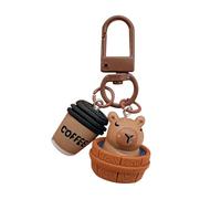 Generico Capybara Cartoon Keychains - Cute Hook For Backpacks | Metal With Portable Clip, Animal Capybara Keyrings, Mobile Phone Camera Accessory, Boys Girls Adult Gift