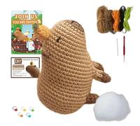 Generico Capybara Crochet Kit - Complete Yarn Craft Set, Beginner Friendly Guide, Capybara Knitting Accessories | Cute Animal DIY Project For Kids Adults Learning Amigurumi Skills At Home
