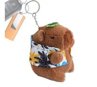 Generico Capybara Key Chain - Cute Animal Ornament, Capybara Stuffed Accessory for Bag Decoration, Soft-Touch Charm, Backpack Accessory with Fashion-Sunglasses, Hangable Ornament for Backpack Hanging
