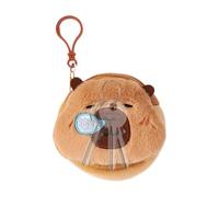 Generico Capybara Keychain - Animal Key Holder, Capybara Bag Charm, Cute Capybara Plush Purse Earphone Cord Storage Bag Coin Bag Wallet Pendant Key Ring for Girls Women