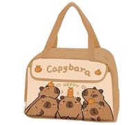 Generico Capybara Lunch Box, Capybara Lunch Bag, Animal Print Long-Lasting Insulation, Multiple Pockets Storage, Easy to Clean (#A)