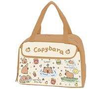Generico Capybara Lunch Box, Capybara Lunch Bag, Animal Print Long-Lasting Insulation, Multiple Pockets Storage, Easy to Clean (#C)