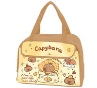 Generico Capybara Lunch Box, Capybara Lunch Bag, Animal Print Long-Lasting Insulation, Multiple Pockets Storage, Easy to Clean (#B)