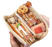 Generico Capybara Pen Case | Large Capacity Stationery Organizer Box,Cute Pencil Pouch Multi-Layer Pen Case Bag Aesthetic Stationery Organizer with Clip for Adult, School Supplies for Kids
