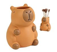 Generico Capybara Pen Holder, Animal Desktop Organizer, 3.54x3.54x4.33 inches Multifunctional Cartoon Storage, Vanity Utensil Holder for Office Dorm Bathroom Kitchen, Toothbrush Hairclip Bookmark