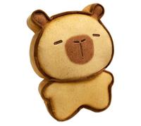 Generico Capybara Plush Doll - Cartoon Toast Capybara Stuffed Decor, 6.69x5.91x3.94 inches Soft Cute Plush Animal Toy, Huggable Pillow Figure, for Kids Room Car Bedroom Couch Living Room
