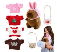 Genérico Capybara Plush Giocattolo con Vestiti, Giocattolo tenero con Vestiti. tenero per vestirsi come un capybara per ragazzi e ragazze