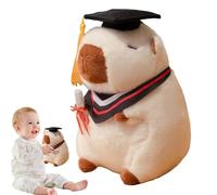 Generico Capybara Plush - Graduate Capybara, Stuffed Animal Pillow | 9-Inch Toy with Uniform Hat, Cute Soft Doll Decoration, Celebration Plush Figure, Graduation Theme Present For Gift and Room Decor