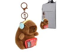 Generico Capybara Plush Keychain - Cute Animal Key Ring, Soft Plush Toy Pendant | Handbag Schoolbag Bag Decoration Kids Adults, Adorable Mini Stuffed Charm Accessory for Purse Backpack Decoration