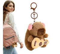 Generico Capybara Plush Keychain - Cute Animal Key Ring, Soft Plush Toy Pendant | Handbag Schoolbag Bag Decoration Kids Adults, Adorable Mini Stuffed Charm Accessory for Purse Backpack Decoration